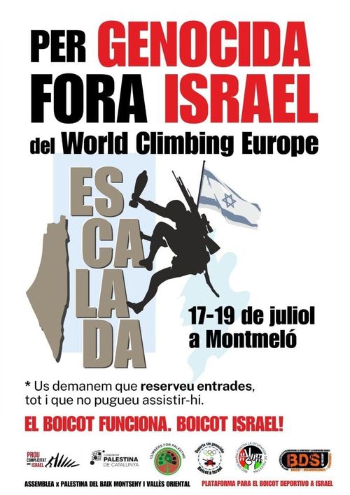 Boicot Israel en el Campeonato de Escalada en Montmeló