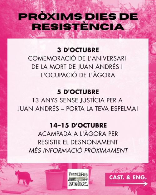 Pròxims dies de resistència a l'àgora