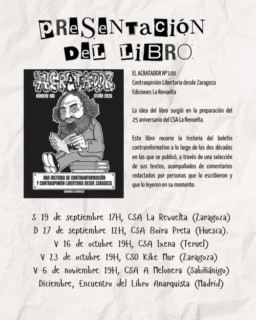 Presentación del libro: El Acratador