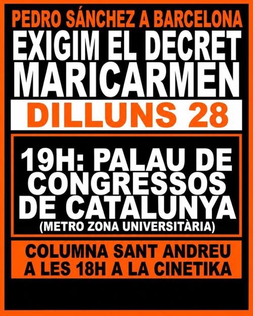 Fem columna des de Sant Andreu per anar a la convocatòria d'habitatge d'avi