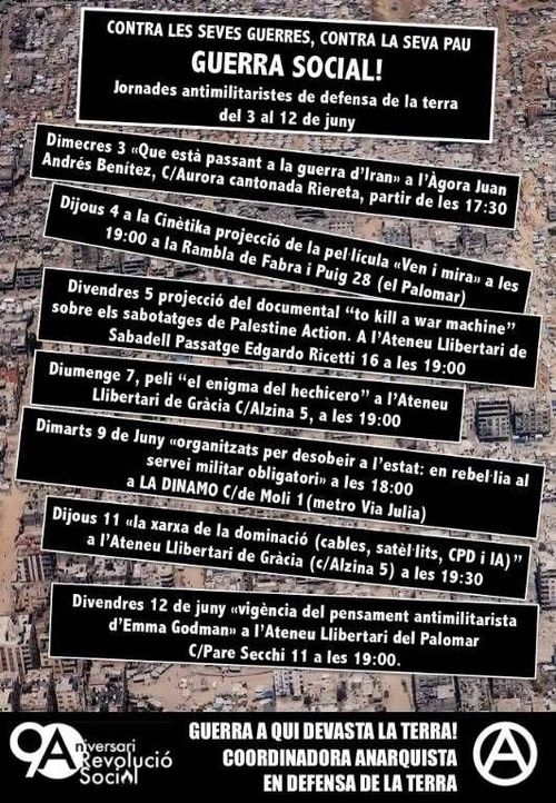 Jornades antimilitaristes en defensa de la terra