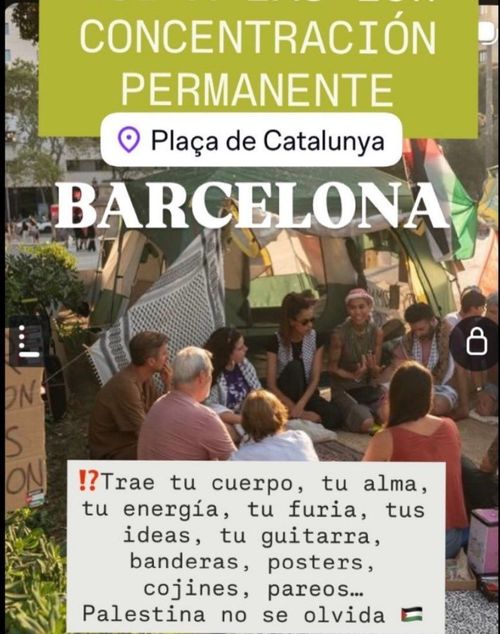 🍉📢 ⛺🇵🇸Concentración permanente por Palestina 