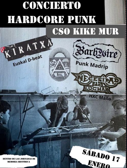 Concierto: Kiratxa + Barbwire + Necesidad de luchar