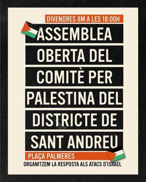 8/05/26 Assemblea Oberta del Comitè x Palestina de St. Andreu