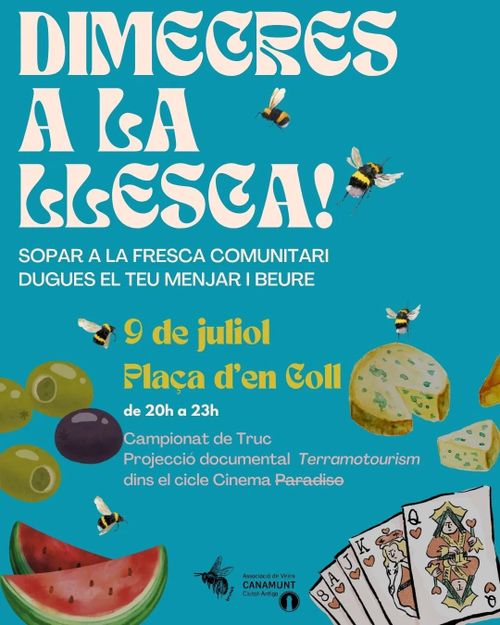 Dimecres a la llesca. Sopar a la fresca comunitari
