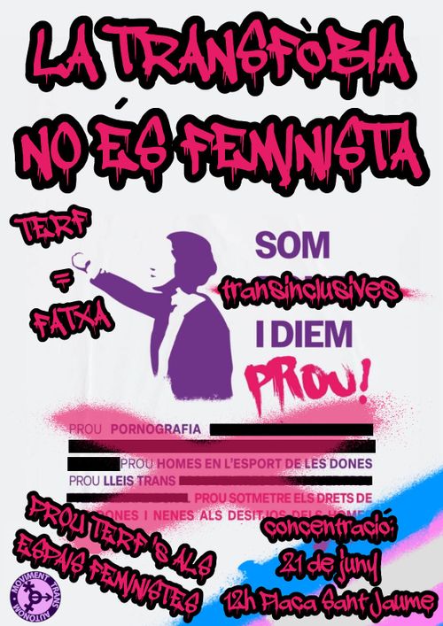 MÀXIMA DIFUSIÓ - La transfòbia no és feminista!