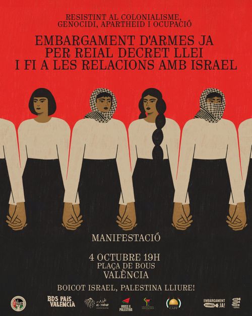 Manifestació: Resistint al colonialisme, genocidi, apartheid i ocupació. Boicot Israel, Palestina lliure