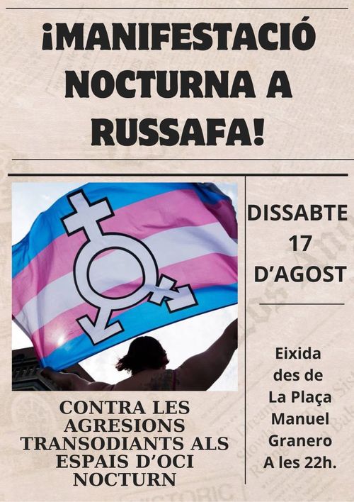 Manifestació nocturna a Russafa