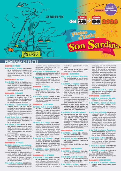 FESTES DE SON SARDINA 2026