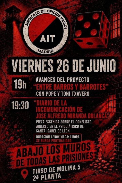 "Entre barros y barrotes" y "Diario de la incomunicación de Jose Alfredo Miranda Oblanca"