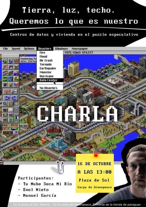Tierra, luz, techo. Queremos lo que es nuestro: Centros de datos y vivienda en el puzzle especulativo