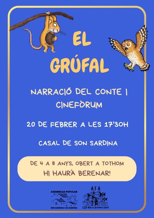 ''EL GRÚFAL'': NARRACIÓ DEL CONTE I CINEFÒRUM