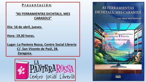 José María Satué Sanromán presenta con Nogara 'As ferramientas dichitals, mes carasols'