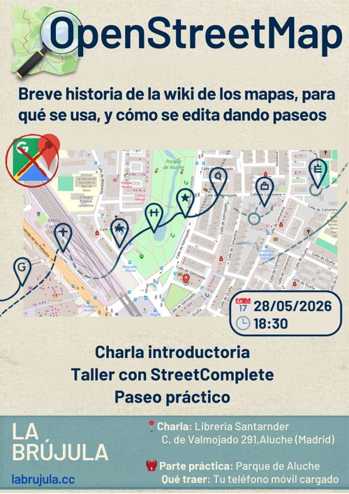 Tarde con OpenStreetMap: charla, taller y paseo