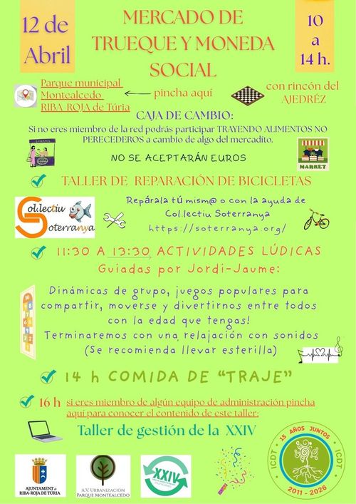 Mercado de trueque,intercambio y moneda social.