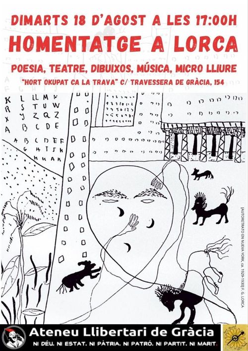🎤 Jornada poètica homenatge a Federico García Lorca + micro obert