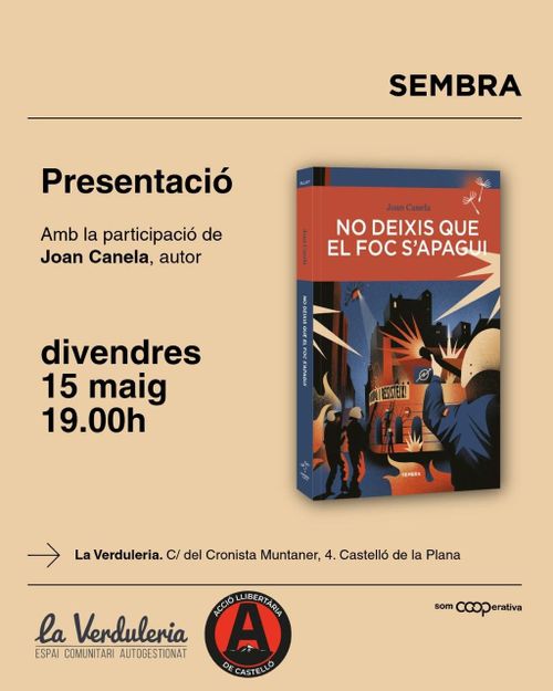 Presentació llibre "No deixis que el foc s'apagui", de Joan Canela, amb participació de l'autor.