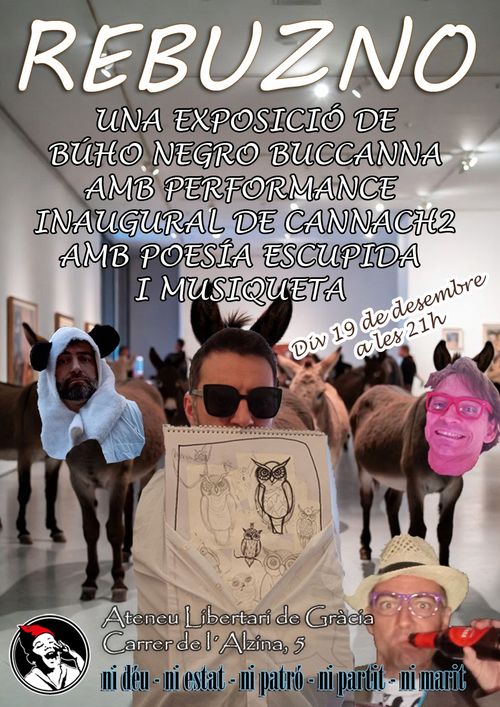 inauguració exposició REBUZNO de Búho Negro Buccanna