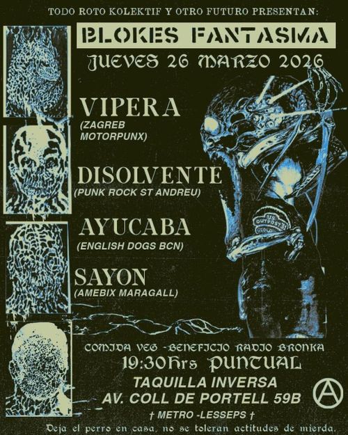 Concert punk: Vipera, Disolvente, Ayucaba i Sayón