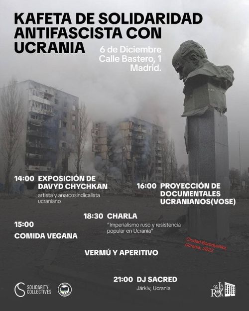 Kafeta de solidaridad antifascista con Ucrania