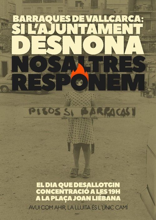 Concentració de suport barraques de vallcarca