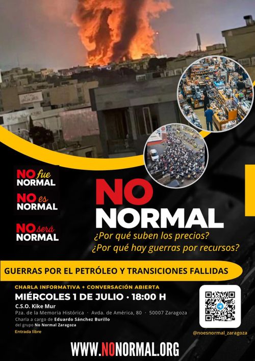 No normal, ¿Por qué suben los precios? ¿Por qué hay guerras por los recursos? 
