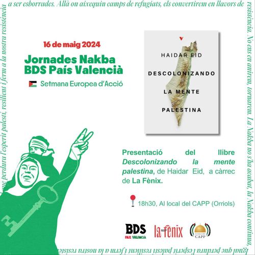 Presentació del llibre Descolonizando la mente palestina de Haidar Eid a càrrec de La Fènix