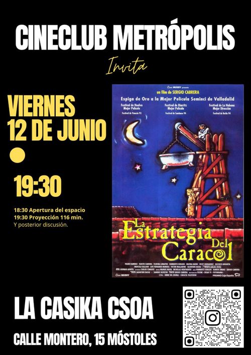 Cineclub Metrópolis - La estrategia del caracol 