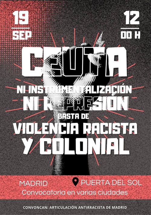 📢 CEUTA: NI INSTRUMENTALIZACIÓN NI REPRESIÓN. Basta de violencia racista y colonial 