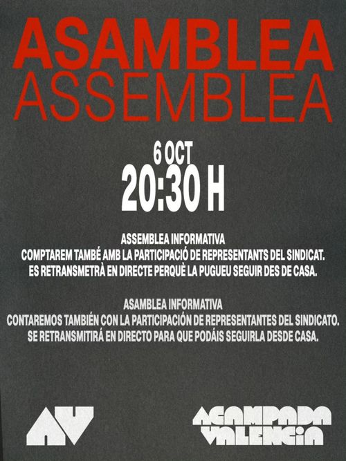 Assemblea informativa de l'Acampada de València