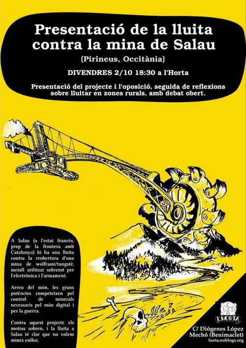 Presentació de la Lluita contra la mina de Salau (Pirineu) + debat obert