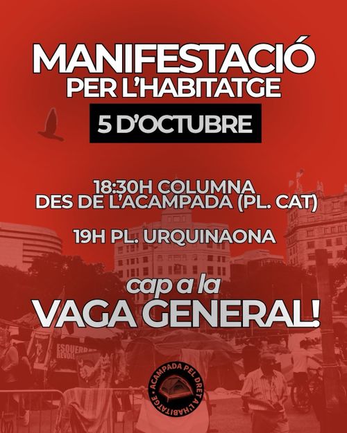 Manifestació Habitatge - Columna Acapada Barcelona