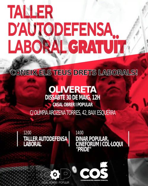 🛠️ Taller d'autodefensa laboral!  📢