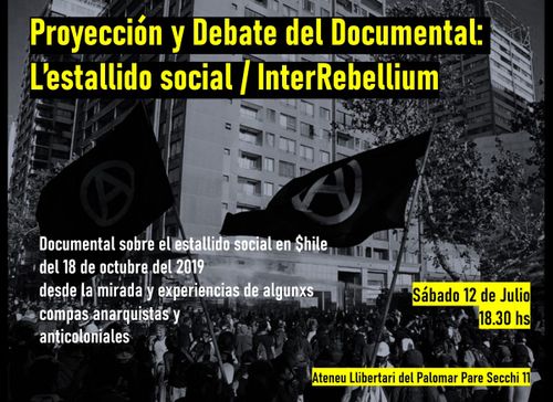 Proyección y Debate del Documental L’estallido social /InterRebellium