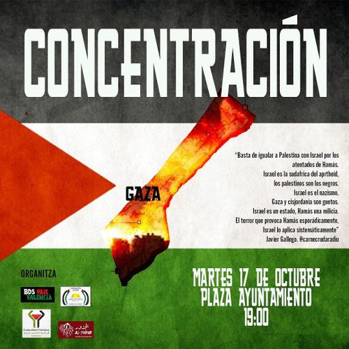 Concentración en apoyo al pueblo Palestino