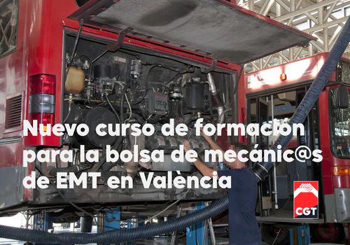 Nuevo curso de formación para la bolsa de mecánic@s de EMT en València