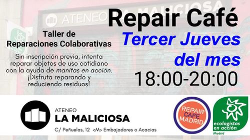 Taller de reparaciones participativas 'Repair Café'