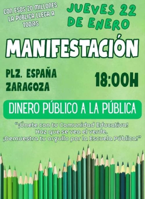 Manifestación "Dinero público para la pública"
