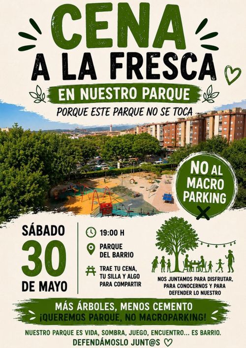 Aturem el macroparking. Sopar a la fresca