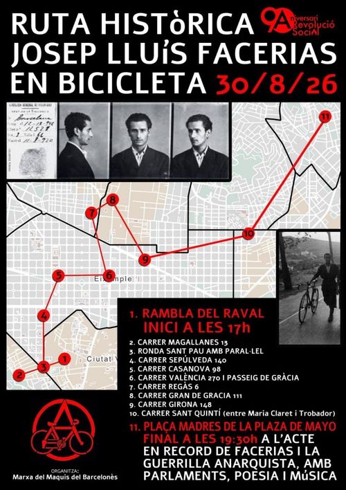 Ruta històrica en bicicleta en memòria de Josep Lluis Facerias