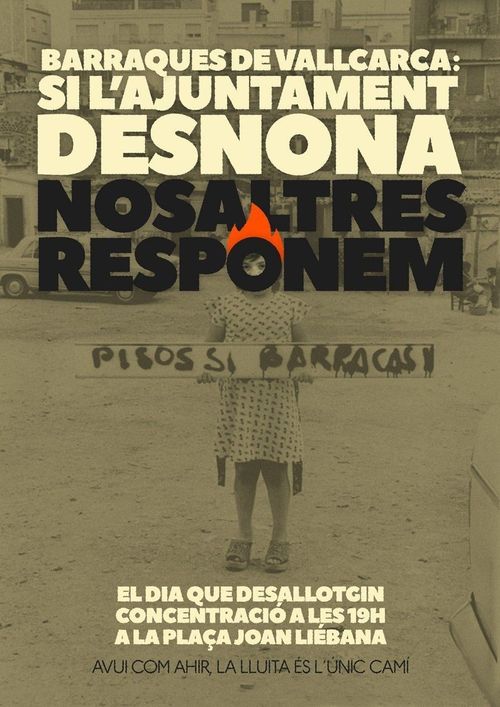 Concentració de suport barraques de vallcarca