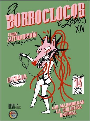 Cartel del evento. Ilustración de una persona desnuda de cuerpo completo sonriendo de reojo. Lleva encajada en su propia cabeza, como si fuera una careta, la de un zorrocloco que parece sangrar por el cuello recién cortada. Con una mano mantiene sujeta la cabeza del zorrocloco a la suya y con la otra sostiene una correa que ata su pulsera de pinchos a un collar de pinchos de la cabeza del zorrocloco. También lleva ligueros de pinchos.

Misma información que en la descripción alrededor de la ilustración.