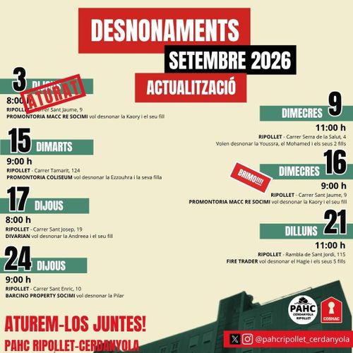 🔴 ALERTA DESNONAMENTS 🔴