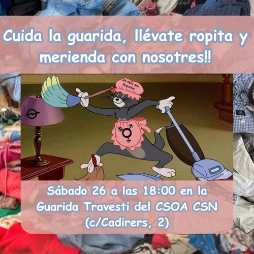 Limpia la Guarida, llévate ropa y merienda!