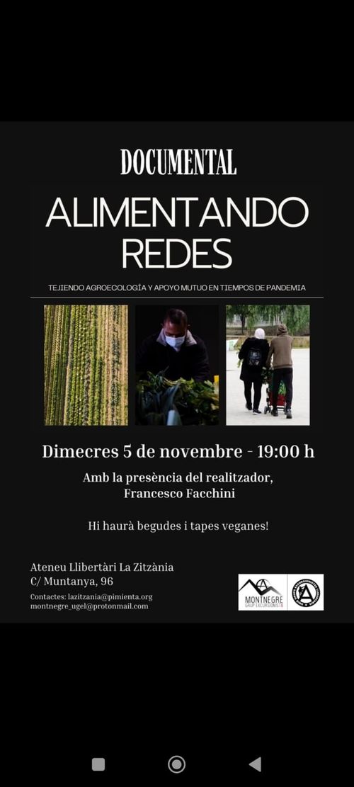 Proyección Documental "Alimentando Redes"