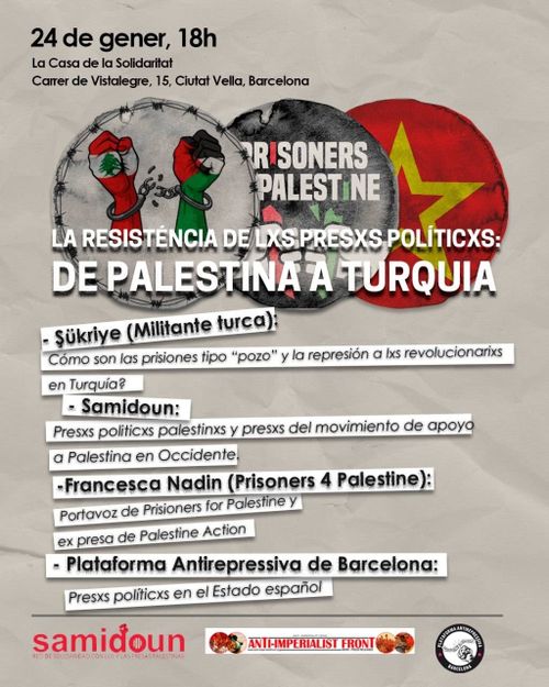 La resistència de lxs presxs polítiquxs: de Palestina a Turquía