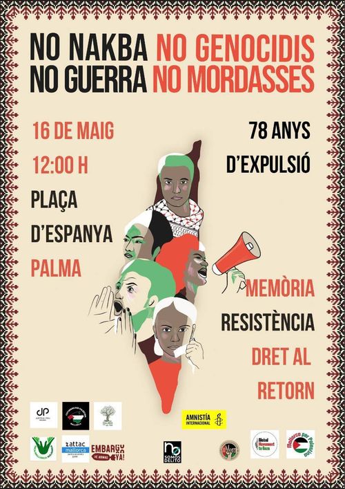 CONCENTRACIÓ PER PALESTINA (NAKBA, 16 MAIG)