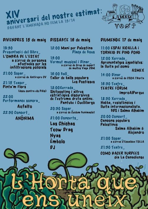14 Aniversari del csoa l'HORTA 🥳🏡❤️🔥