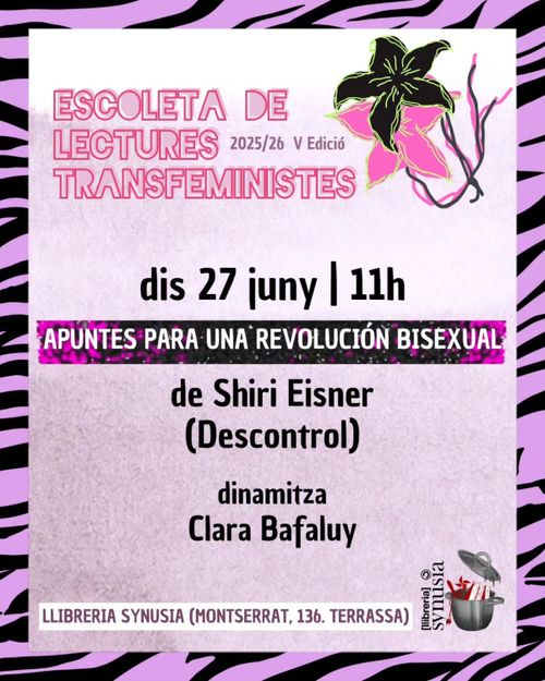 'Bi. Apuntes para una revolución bisexual' a l'Escoleta de Lectures Transfeministes de Synusia