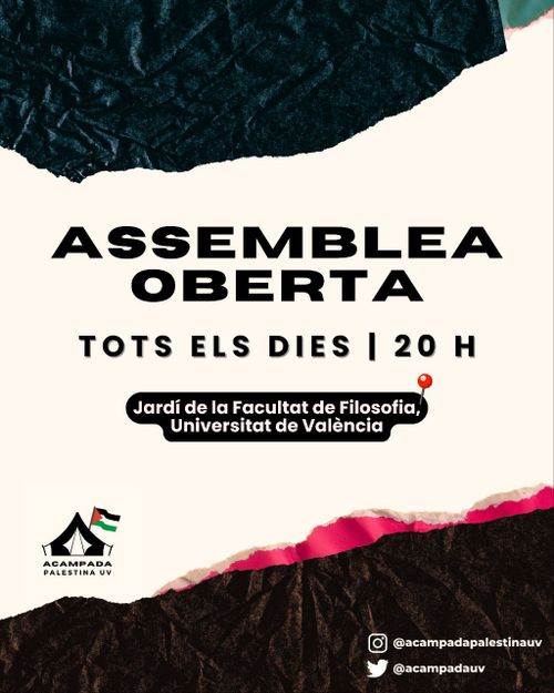 Assamblea Oberta Acampada Palestina UV